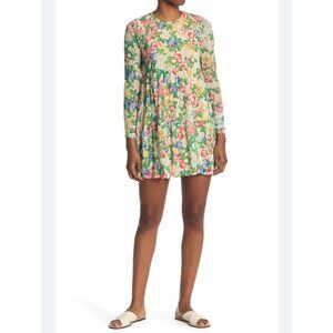 AFRM Women’s Floral Print Mini long Sleeve Dress Size Medium